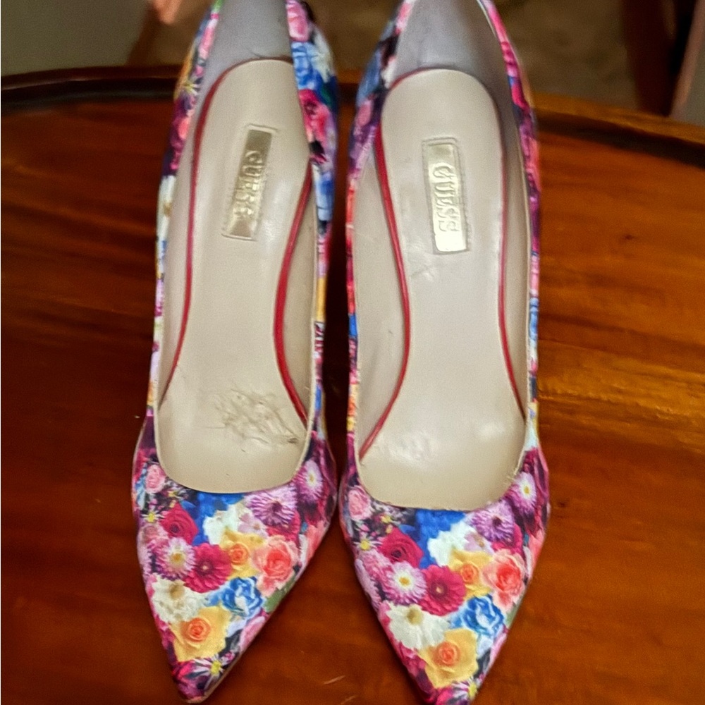 Guess Multicolor Floral Women's Heels